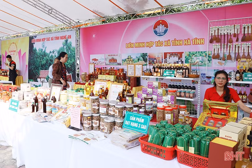 Ngắm sản phẩm OCOP tiêu biểu tại hội chợ kinh tế tập thể Bắc Trung Bộ ở Hà Tĩnh