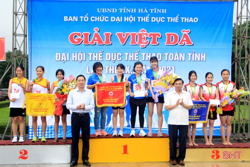 Thành phố Hà Tĩnh nhất toàn đoàn Giải Việt dã toàn tỉnh năm 2021