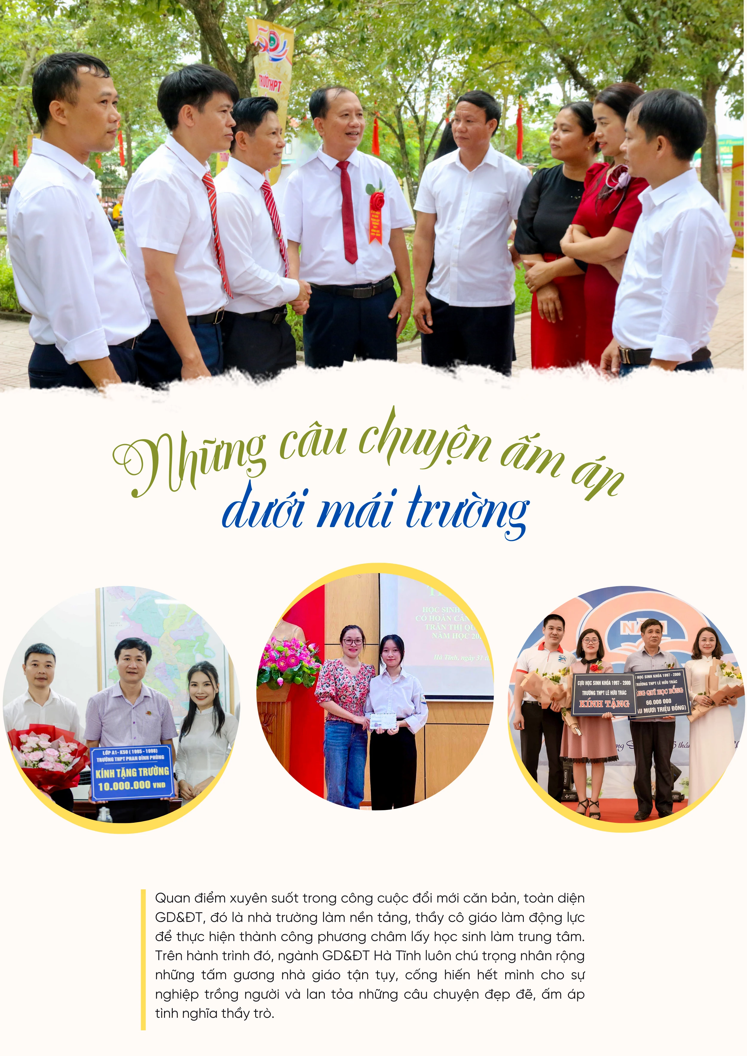 Những câu chuyện ấm áp dưới mái trường (bài 3): Tri ân trường cũ, tiếp sức những ước mơ xanh