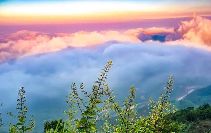 bien may tren dinh mau son