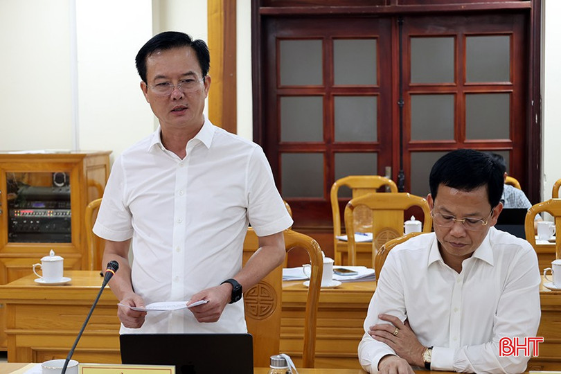 Phó Chủ tịch UBND tỉnh Trần Báu Hà phát biểu tại buổi làm việc với đoàn công tác của Bộ Tài chính. bqbht_br_uy-ban-4.jpg