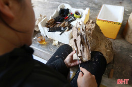 Về “thủ phủ” chế tác trầm hương Hà Tĩnh dịp sôi động nhất năm