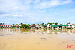 Nhà tránh lũ thôn Tiền Phong phát huy hiệu quả khi nước sông La dâng cao