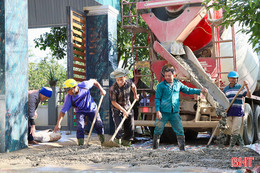 Phát động tháng cao điểm xây dựng nông thôn mới ở Đức Thọ