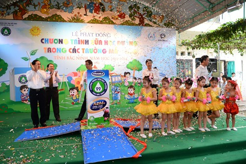 Từ tháng 9/2013 tỉnh Bắc Ninh đã triển khai chương trình sữa học đường nhằm cải thiện tầm vóc của trẻ