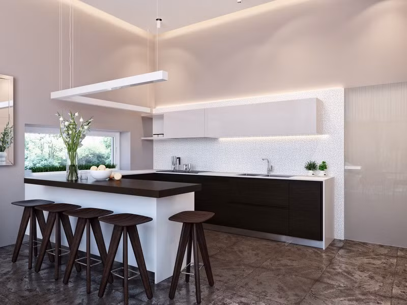 Ngôi nhà hiện đại sử dụng nội thất dạng hình học độc đáo