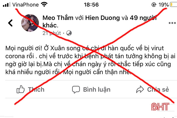 Hà Tĩnh: Triệu tập đối tượng tung thông tin thất thiệt về dịch Covid -19
