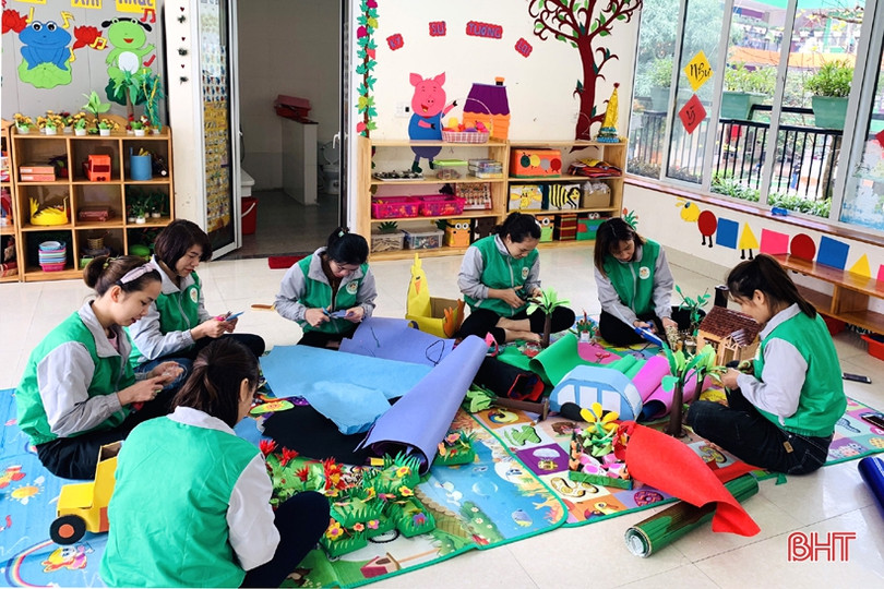 Cô giáo trường Mầm non Trí Đức bám trường trong mùa dịch ảnh 17 Cô giáo trường Mầm non Trí Đức bám trường trong mùa dịch