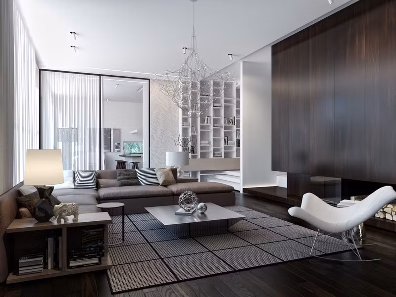 Ngôi nhà hiện đại sử dụng nội thất dạng hình học độc đáo