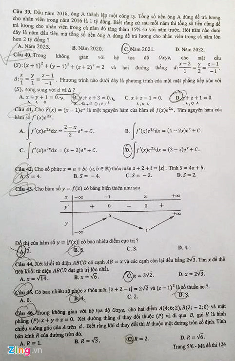 de thi bai giai mon toan thpt quoc gia 2017