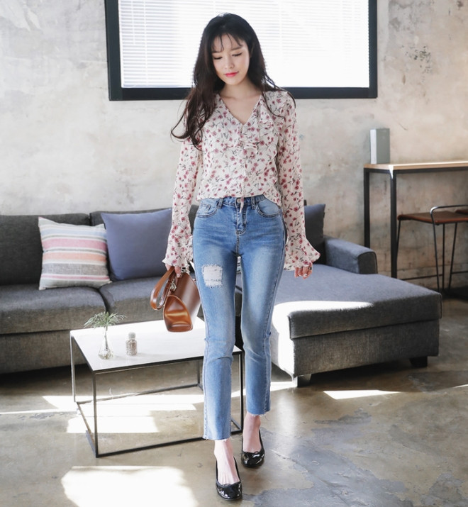 ao phong quan jeans dep le dien di lam van dep thanh lich mien che