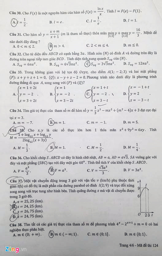 de thi bai giai mon toan thpt quoc gia 2017