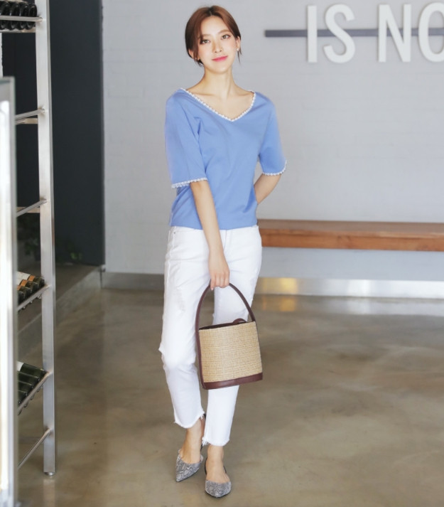 ao phong quan jeans dep le dien di lam van dep thanh lich mien che