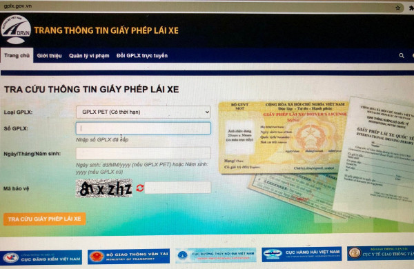 Đề nghị xử lý các trang tra cứu thông tin giấy phép lái xe giả