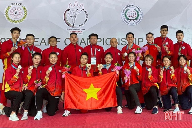 Hà Tĩnh giành 3 huy chương tại Giải Karatedo Đông Nam Á 2022