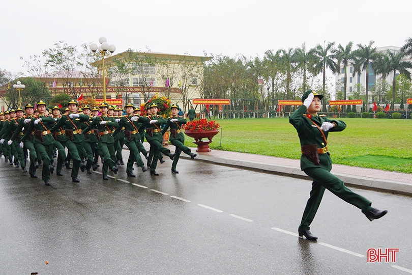 Bộ CHQS tỉnh Hà Tĩnh sơ duyệt các nội dung lễ ra quân huấn luyện năm 2024