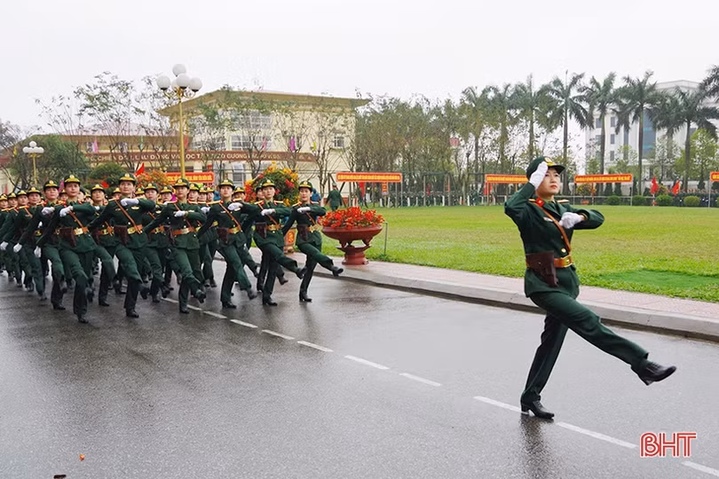 Bộ CHQS tỉnh Hà Tĩnh sơ duyệt các nội dung lễ ra quân huấn luyện năm 2024