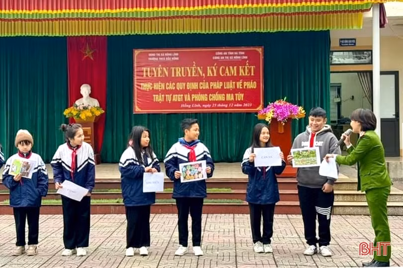 Thị xã Hồng Lĩnh: 100% hộ dân cam kết làm sạch tội phạm ma tuý