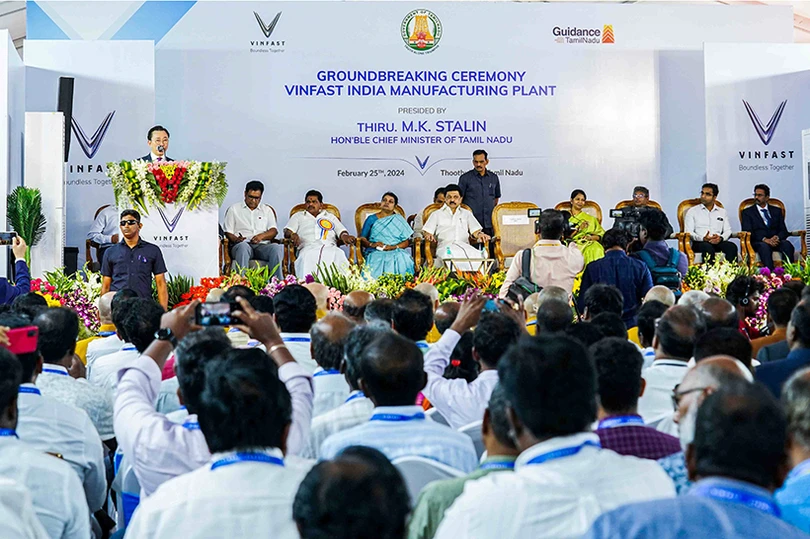 VinFast động thổ nhà máy xe điện tại Ấn Độ