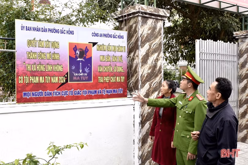 Thị xã Hồng Lĩnh: 100% hộ dân cam kết làm sạch tội phạm ma tuý