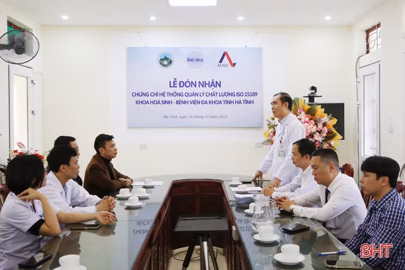 Đơn vị đầu tiên ở Hà Tĩnh đạt tiêu chuẩn ISO 15189 trong xét nghiệm y tế