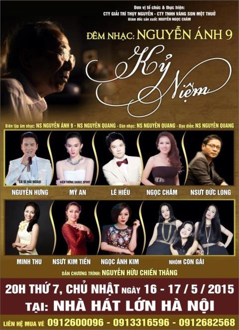 Poster live show Kỷ niệm của Nguyễn Ánh 9