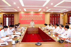 Đồng chí Nguyễn Trọng Nghĩa làm việc với Hà Tĩnh về sắp xếp tổ chức bộ máy và chuẩn bị đại hội Đảng các cấp