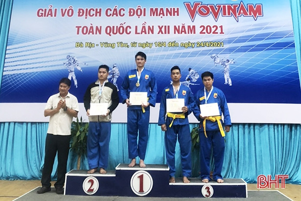 Hà Tĩnh giành 2 huy chương giải vô địch các đội mạnh Vovinam toàn quốc