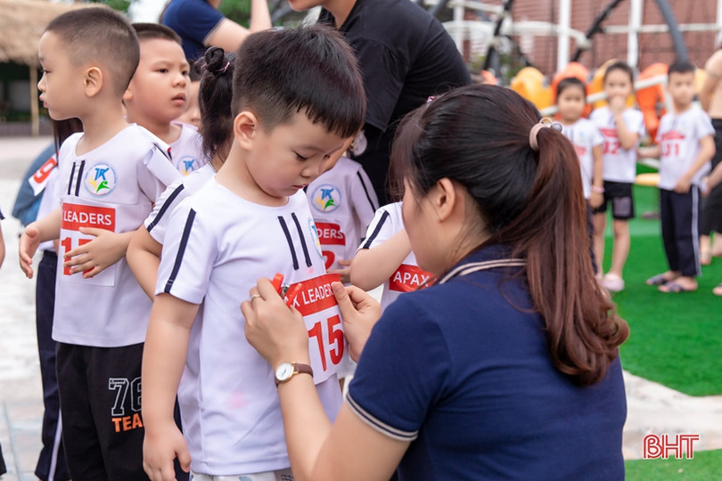 Sôi nổi giải đua xe đạp của các bé mầm non trường Trung Kiên