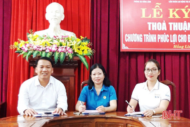 Ký kết chương trình phúc lợi cho đoàn viên công đoàn TX Hồng Lĩnh