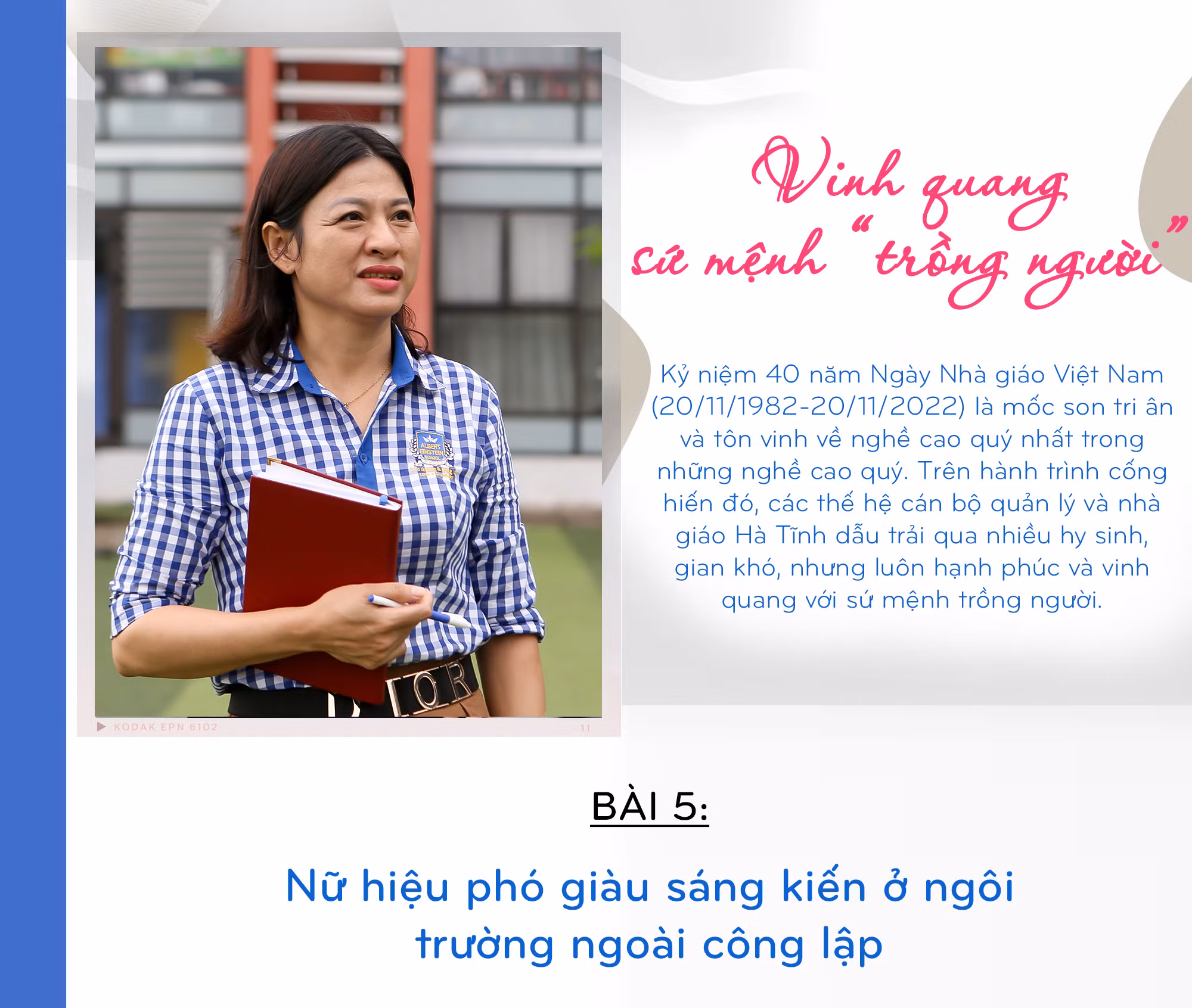 Nữ hiệu phó giàu sáng kiến ở ngôi trường ngoài công lập tại Hà Tĩnh