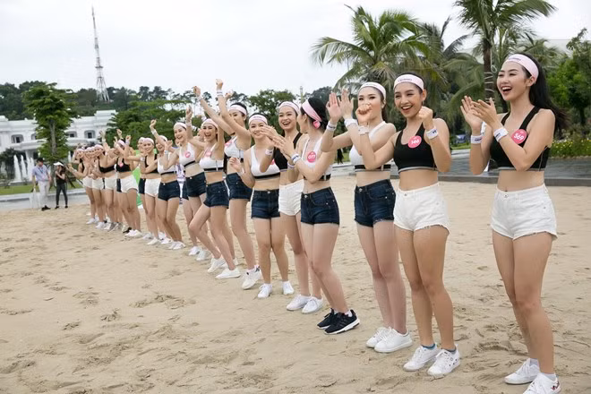 Ngắm hình thể săn chắc của các thí sinh Hoa hậu Việt Nam 2018