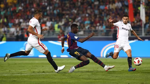Dembele nã đại bác, Barca giành Siêu cúp Tây Ban Nha