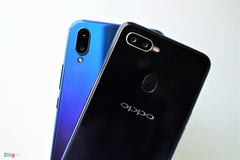 Oppo F9 đọ dáng Huawei nova 3i - di động camera kép sáng giá tầm trung