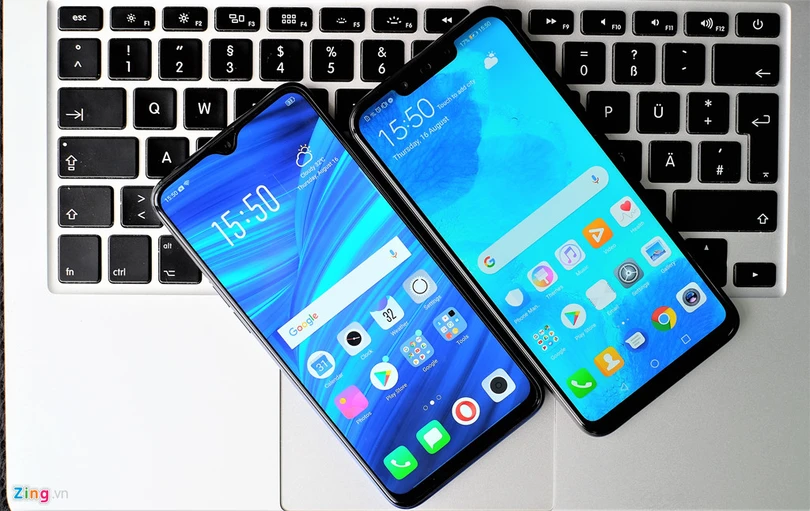 Oppo F9 đọ dáng Huawei nova 3i - di động camera kép sáng giá tầm trung