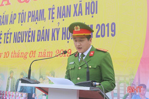 TP Hà Tĩnh ra quân cao điểm tấn công trấn áp tội phạm dịp Tết Nguyên đán