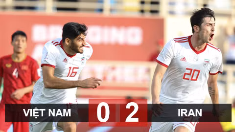 Việt Nam 0-2 Iran: Đối thủ vượt trội, Việt Nam không thể tạo địa chấn