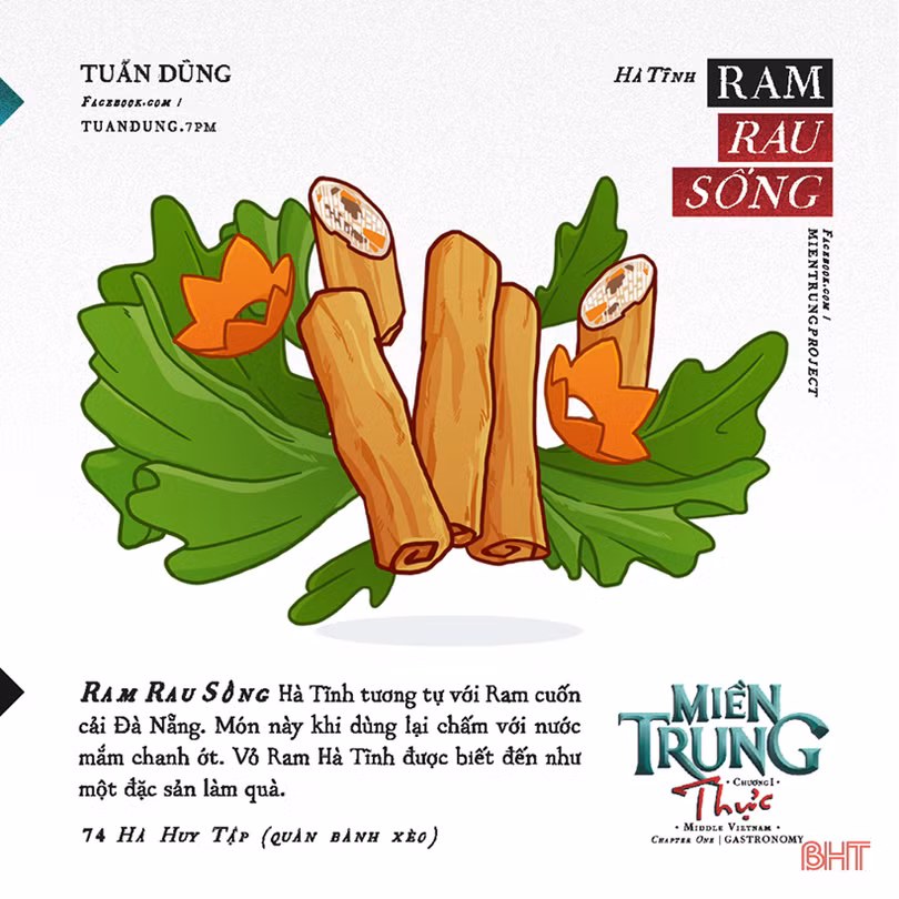 Ẩm thực Hà Tĩnh qua bộ tranh siêu dễ thương!