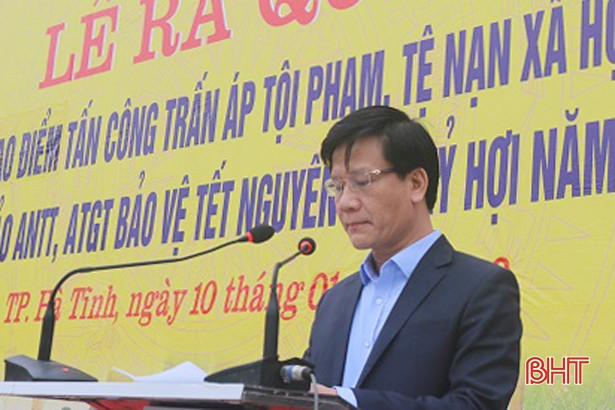 TP Hà Tĩnh ra quân cao điểm tấn công trấn áp tội phạm dịp Tết Nguyên đán