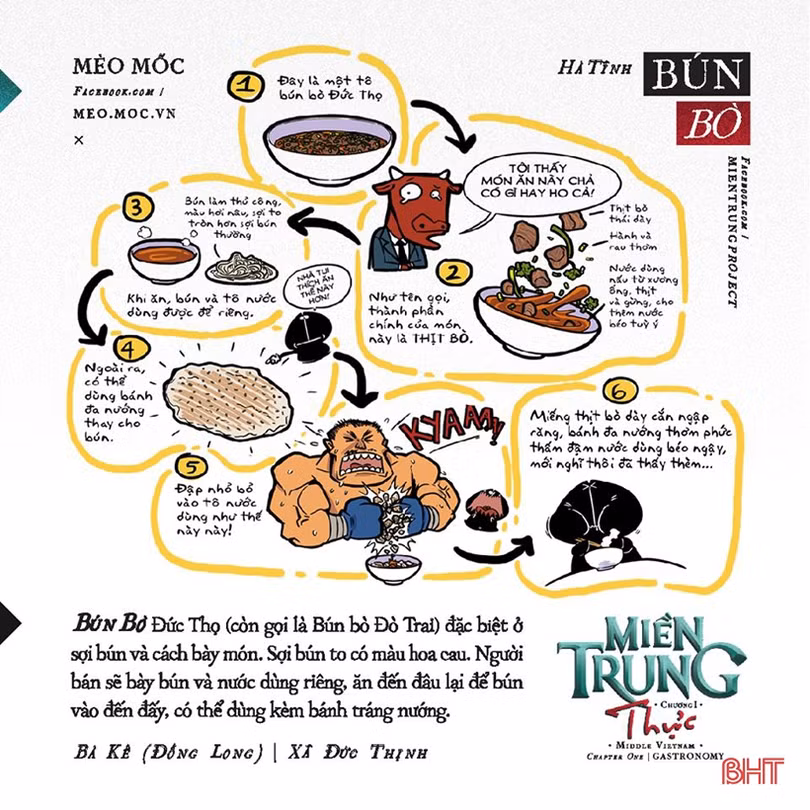 Ẩm thực Hà Tĩnh qua bộ tranh siêu dễ thương!