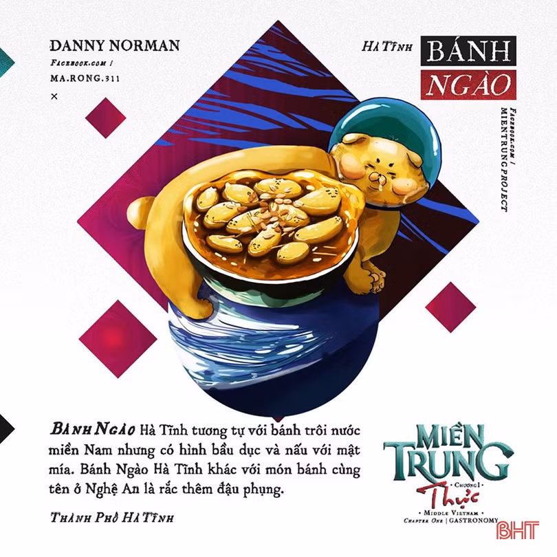 Ẩm thực Hà Tĩnh qua bộ tranh siêu dễ thương!