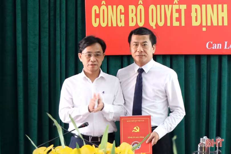 Ông Võ Xuân Linh giữ chức Phó Bí thư Thường trực Huyện ủy Can Lộc
