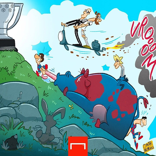 Ảnh chế: Barca có pha đổi người “cồng kềnh” khiến fan ngán ngẩm