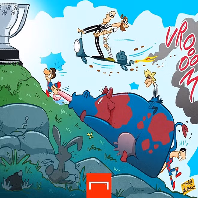 Ảnh chế: Barca có pha đổi người “cồng kềnh” khiến fan ngán ngẩm