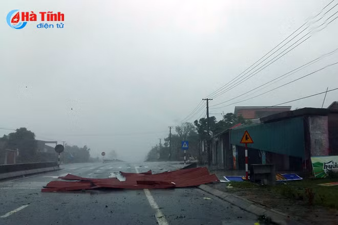 hinh anh thiet hai ban dau do bao so 10 tai ha tinh