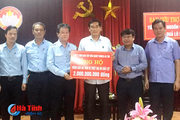 formosa ung ho nguoi dan ha tinh 2 ty dong khac phuc hau qua thien tai