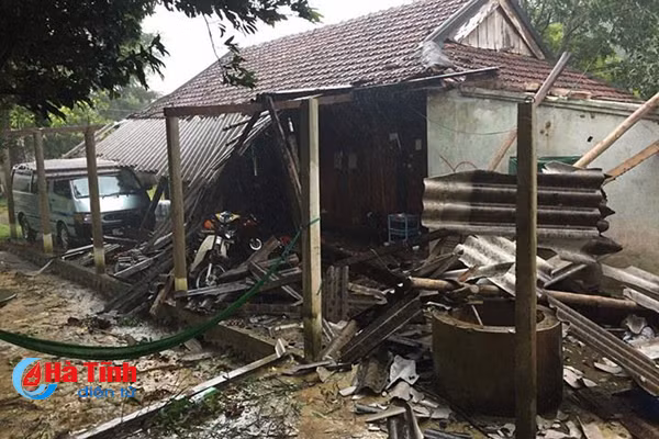 hinh anh thiet hai ban dau do bao so 10 tai ha tinh