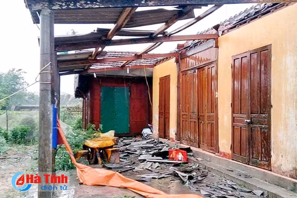 hinh anh thiet hai ban dau do bao so 10 tai ha tinh