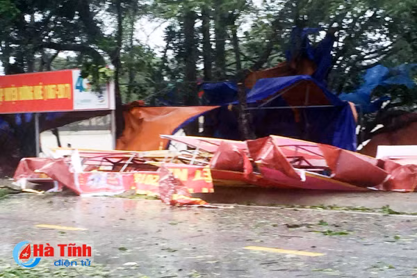 hinh anh thiet hai ban dau do bao so 10 tai ha tinh