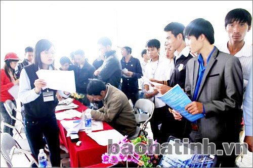 Một đợt tuyển dụng lao động Việt Nam của Formosa tại Sàn Giao dịch việc làm Khu kinh tế Vũng Áng